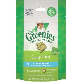 Greenies Feline Natural Dental Treats Catnip Flavor - 2.1 oz