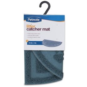 Petmate Half Circle Litter Catcher Mat Blue - 1 count