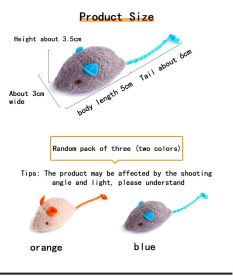 3pcs New Home Cat Toy Plush Herbal Mouse Cute Modeling Kitten Toy Universal - Random color three loading