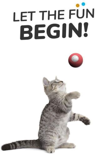 Cat Toys Self-Hi Bore Relief Ball Funny Cat Intelligent Automatic Plush Ball - Red