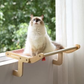 Mewoofun 5 Color Cat Pet Window Wooden Component Bed Hanging Cotton Canvas - pink