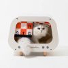 Mewoofun Wood Indoor Cat Shelter Furniture Large Cat House Cat Condo TV Cat Bed - QM008