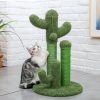 (Do Not Sell on Amazon) Cat Scratching Post Cactus Cat Scratcher Featuring with 3 Scratching Poles and Interactive Dangling Ball XH - M