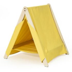 Pet Tent, Cat Tent for Indoor Cats, Wooden House small Pets,Yellow - Default