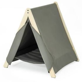 Pet Tent, Cat Tent for Indoor Cats, Wooden House small Pets,Gray green - Default