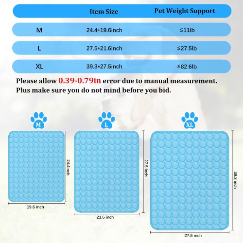 Pet Cooling Mat Cool Pad Cushion Dog Cat Puppy Blanket For Summer Sleeping Bed Dog Cooling Bed Pet Cooling Mat - XL