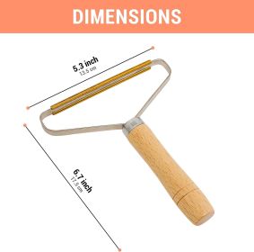 Portable Pet Hair Remover Uproot Lint Remover For Carpet, Lint Cleaner Pro Carpet Scraper Tool For Clothes Fuzz Shaver - Wood