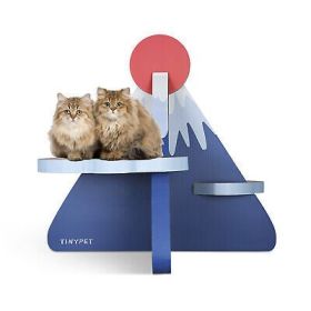 ScratchMe Cat Scratcher Post Board, Mount Fuji Shape Scratching Lounge Bed, - Default