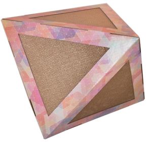 Pet Life Triangular Ultra Premium Collapsible Puzzle Pet Cat Scratcher House - CTS3RB
