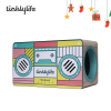 Tinklylife Cat Condo Scratcher Post Cardboard; Rectangle Shape Stereo Pattern Cat Scratching House Bed; Green Colour - as Pic
