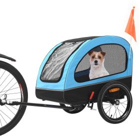 Dog Trailer; Dog Buggy; Bicycle Trailer Medium Foldable for Small and Medium Dogs - as Pic