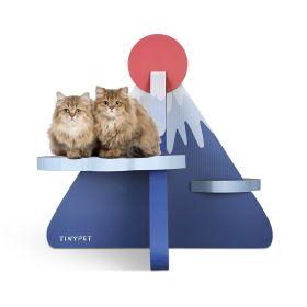 ScratchMe Cat Scratcher Post Board; Mount Fuji Shape Cat Scratching Lounge Bed; Durable Pad Prevents Furniture Damage - as Pic
