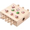 Cat Toy; Interactive Whack-a-mole Solid Wood Toys for Cats - as Pic