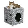 2-Story Cat Cube, Geometric Gray - Geometric Gray