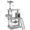 61" Cat Tree with Condo and Scratching Post Tower - Light Gray
