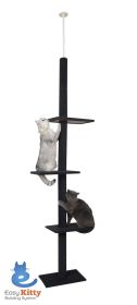 Cat Tree & Scratching Post Tower, Gray, 90 in - gray