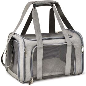 Pet Carrier for Cats, Dogs and Puppies, Gray, (Suitable For Daily Travel), 22 Lbs - Gray