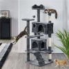 54.5" Double Condo Cat Tree with Scratching Post Tower - darkgray - 54.5in