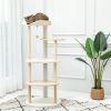 (Do Not Sell on Amazon) Multi-Level Cat Tree Modern Cat Tower Wooden Activity Center with Scratching Posts Beige - Beige