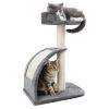 Cat Tree Sisal-Covered Scratching Post and Pad, Cat Activity Center for Kittens RT - Gray