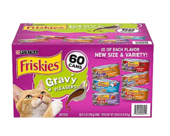 Purina Friskies Gravy Wet Cat Food;  Variety Pack (5.5 oz.;  60 ct.) - 5.5