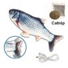 Cat Toys Floppy Wagging Fish Cat Toy Fish USB Electric Charging Simulation Fish Catnip Cat Pet Chew Toys - Clownfish