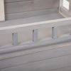 Double Story Outdoor Cat House with Sun Panels and Balcony - Gray - gray