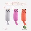 EW pet thumb toy small expression plush catnip teaser stick - Gray
