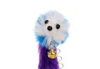 Cartoon Pet Cat Toy Stick Feather Rod Mouse Toy With Mini Bell Cat Catcher Teaser Interactive Cat Toy - White