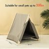 Pet Tent, Cat Tent for Indoor Cats, Wooden House small Pets,Gray green - Default