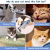 Cat Toys Floppy Wagging Fish Cat Toy Fish USB Electric Charging Simulation Fish Catnip Cat Pet Chew Toys - Clownfish