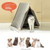 Pet Tent, Cat Tent for Indoor Cats, Wooden House small Pets,Gray green - Default