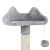61" Cat Tree with Condo and Scratching Post Tower - Light Gray
