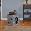 2-Story Cat Cube, Geometric Gray - Geometric Gray
