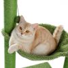 Cactus Cat Tree Cat Scratching Post with Hammock Play Tower; Full Wrapped Sisal Scratching Post for Cats 93.5cm Green - as Pic
