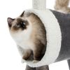 Modern Cat Tree Cat Tower with Large Tunnel and Scratching Post Animal Shaped Elk Cat Play House for Indoor Cats - Grey