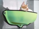 Pet Life 'Gravity-Lounge' Suction Cup Kitty Cat Lounger and Bed - Green