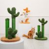 (Do Not Sell on Amazon) Cat Scratching Post Cactus Cat Scratcher Featuring with 3 Scratching Poles and Interactive Dangling Ball XH - M