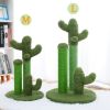 (Do Not Sell on Amazon) Cat Scratching Post Cactus Cat Scratcher Featuring with 3 Scratching Poles and Interactive Dangling Ball XH - L