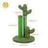(Do Not Sell on Amazon) Cat Scratching Post Cactus Cat Scratcher Featuring with 3 Scratching Poles and Interactive Dangling Ball XH - M