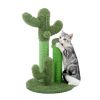 (Do Not Sell on Amazon) Cat Scratching Post Cactus Cat Scratcher Featuring with 3 Scratching Poles and Interactive Dangling Ball XH - M