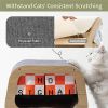 Classic Wooden TV-Shaped Cat Bed, House with Cushion, Grey - Default