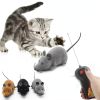 Remote control electric mouse for pet toys; simulation electric mouse; battery replaceable; cat toy - dark gray - Tuba