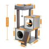 Cat Tree Luxury 34 Inches Tower with Double Condos, Spacious Perch, Fully - Default