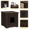 Enclosed Cat Litter Box Furniture - Espresso