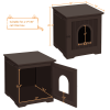 Enclosed Cat Litter Box Furniture - Espresso