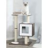 Wooden & Sisal 2-Level 31" Cat Tree with Scratching Posts & Condo - Brown/White