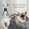 Modern Cat Tree Cat Tower with Large Tunnel and Scratching Post Animal Shaped Elk Cat Play House for Indoor Cats - Grey
