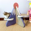 ScratchMe Cat Scratcher Post Board; Mount Fuji Shape Cat Scratching Lounge Bed; Durable Pad Prevents Furniture Damage - as Pic