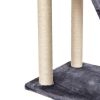 36 Inch Tower Condo Scratching Posts Ladder Cat Tree - dark gray